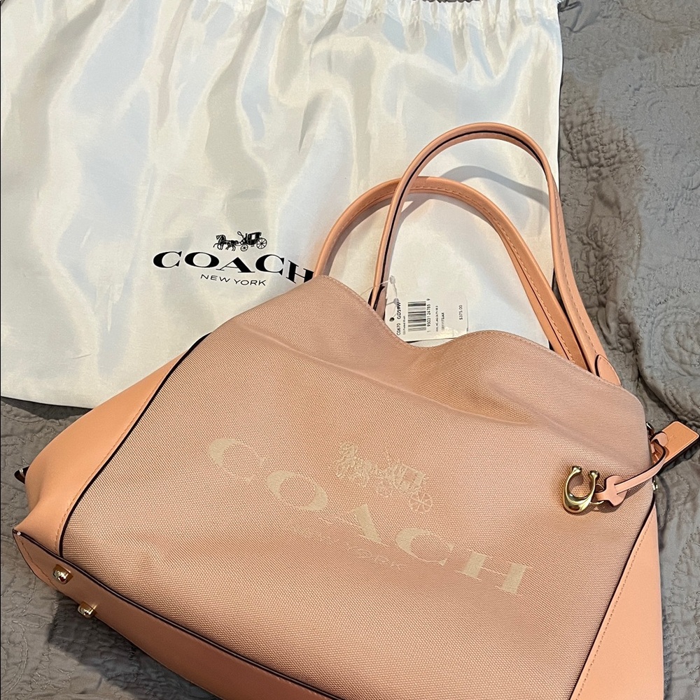 Coach Pink Canvas Shoulder Bag